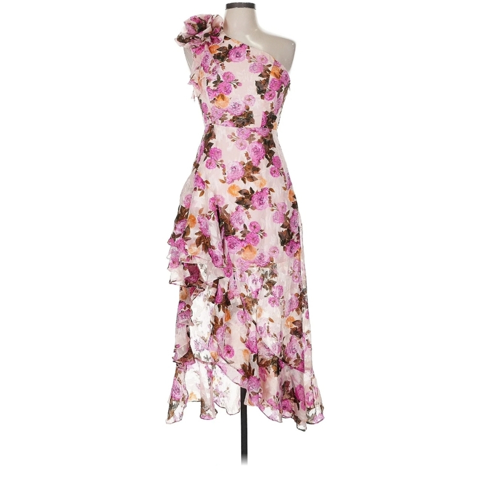 Grace Karin One Shoulder Floral Dress